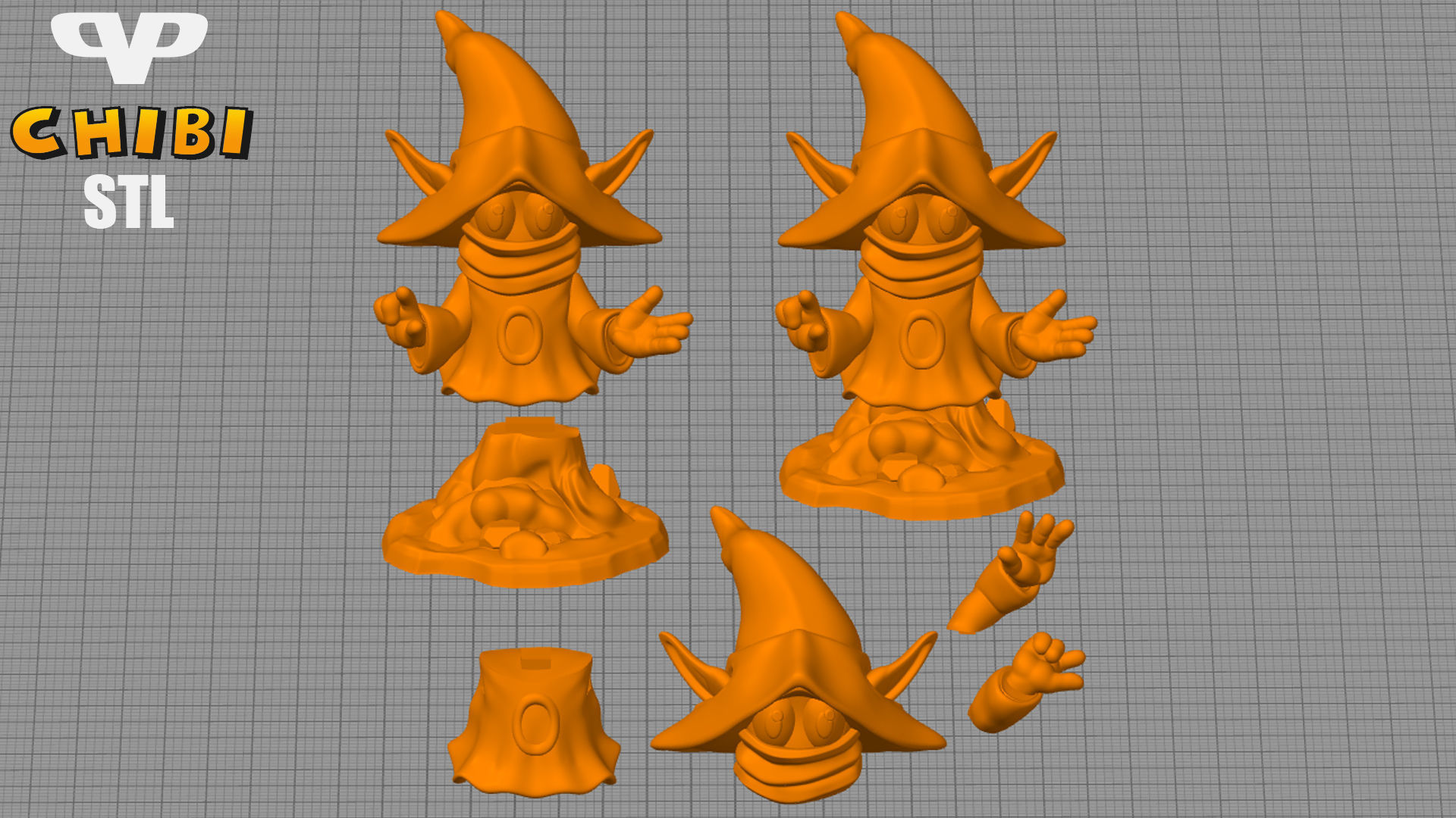 Orko Chibi STL for 3D Printing ChibiSTL 3DXM 3D print model_1