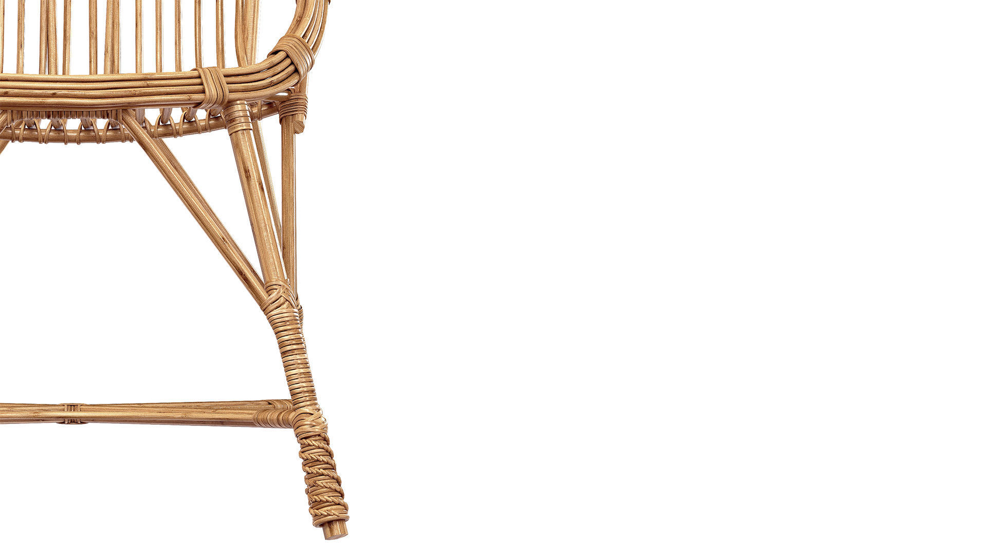 1950s Design And Vintage Style Marius wicker armchair 3D model_6