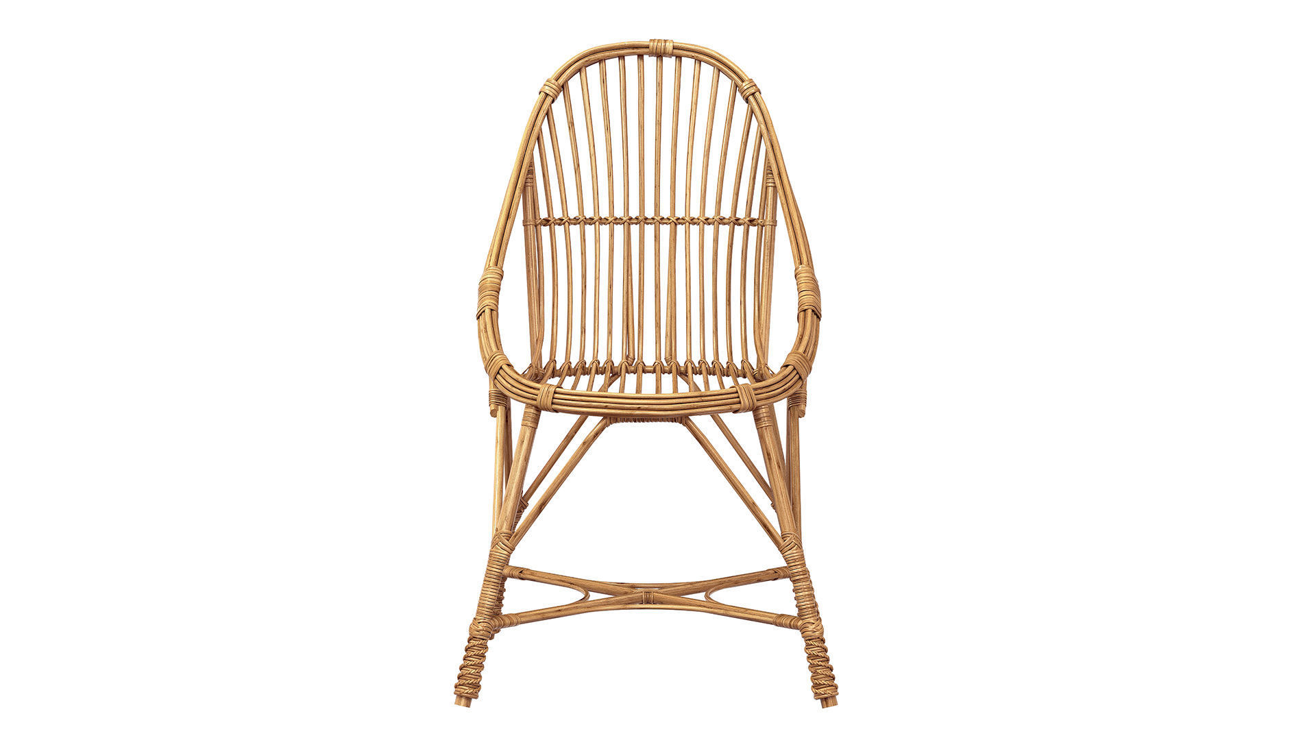 1950s Design And Vintage Style Marius wicker armchair 3D model_1