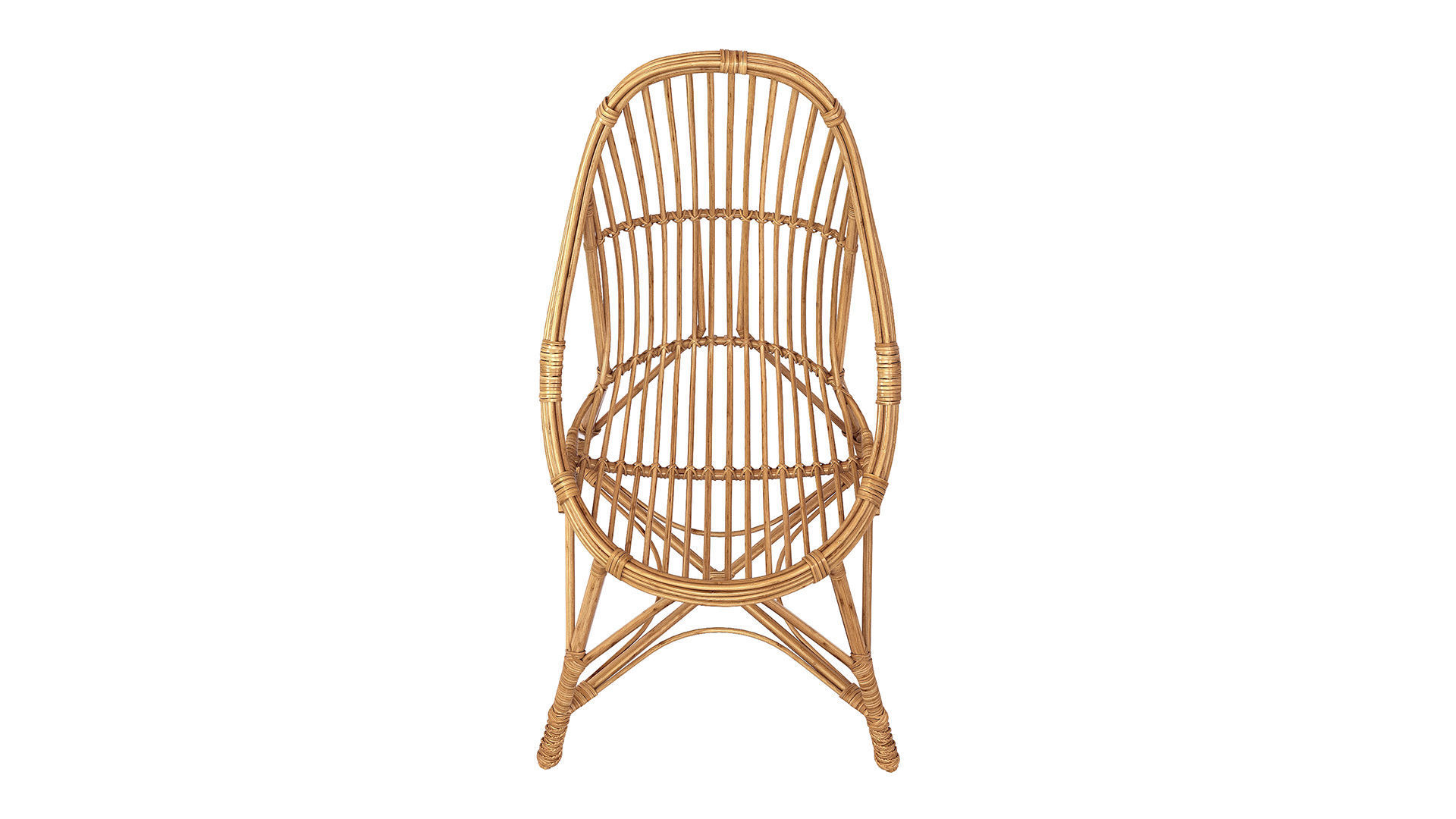 1950s Design And Vintage Style Marius wicker armchair 3D model_8