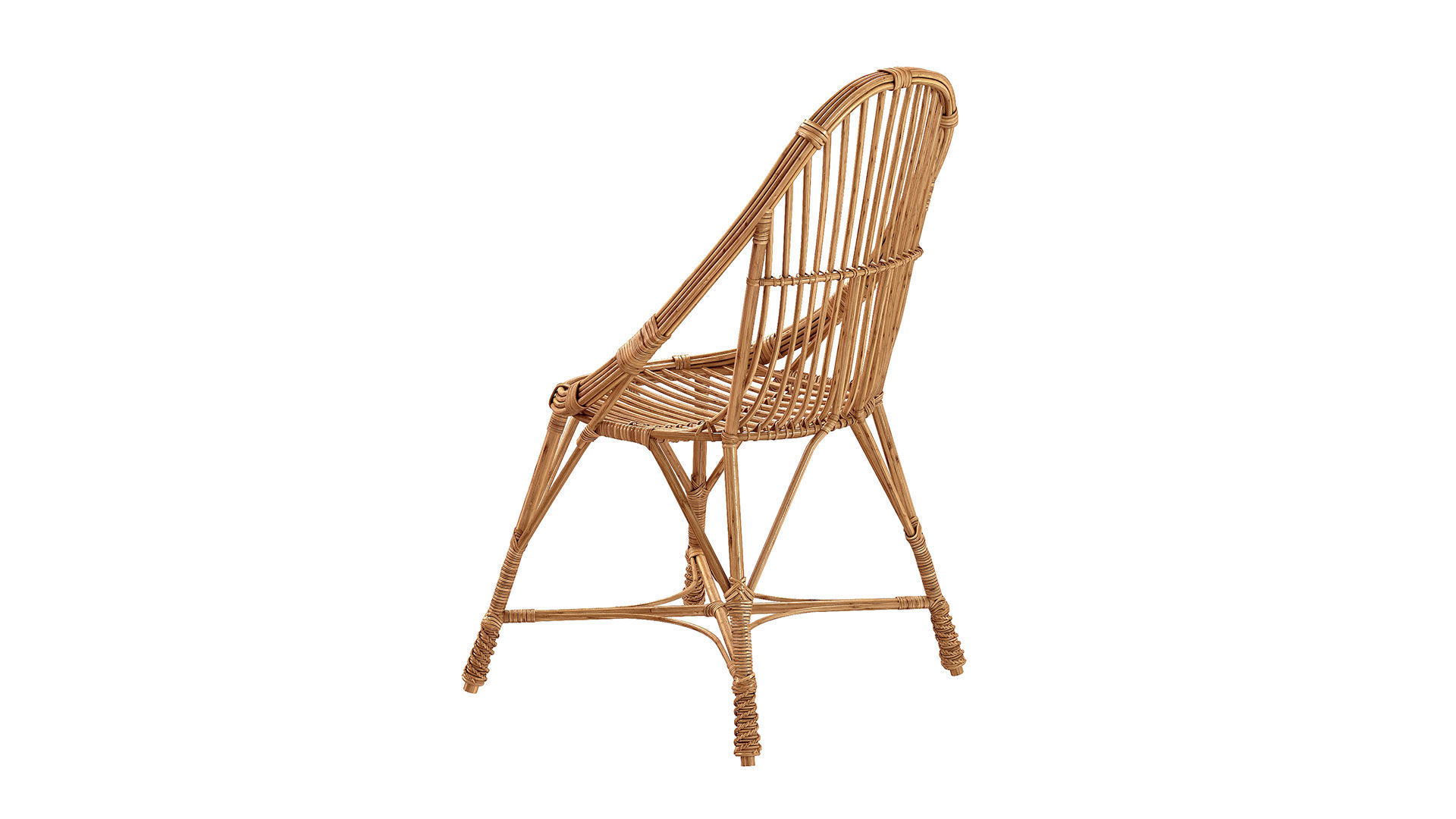 1950s Design And Vintage Style Marius wicker armchair 3D model_4