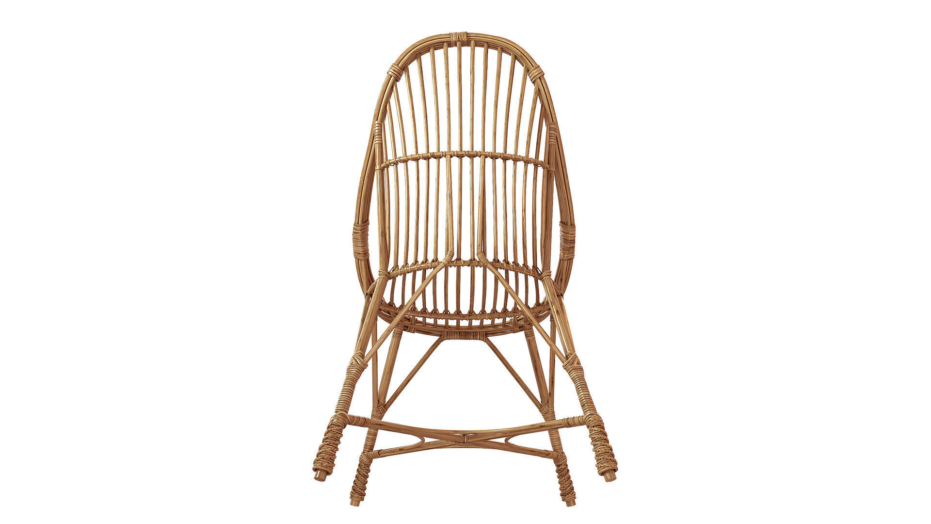 1950s Design And Vintage Style Marius wicker armchair 3D model_9