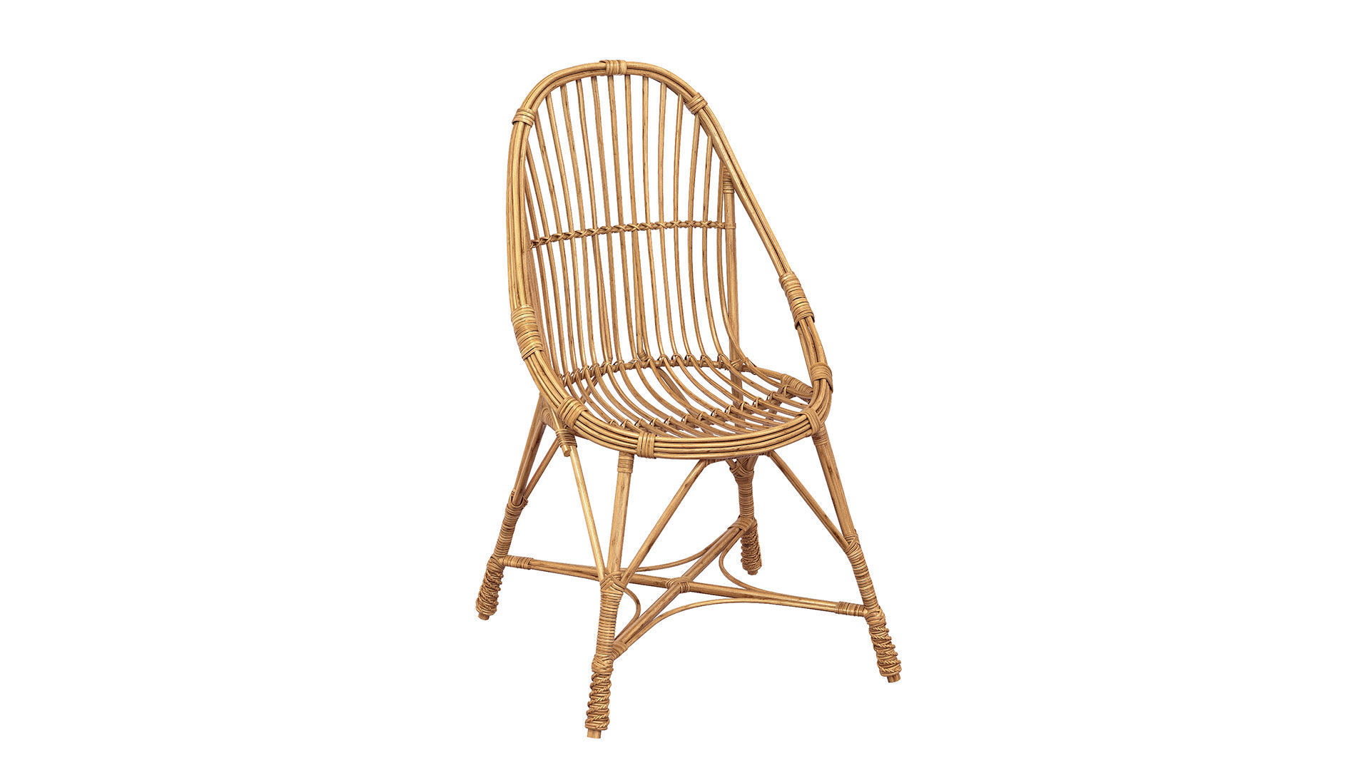 1950s Design And Vintage Style Marius wicker armchair 3D model_3