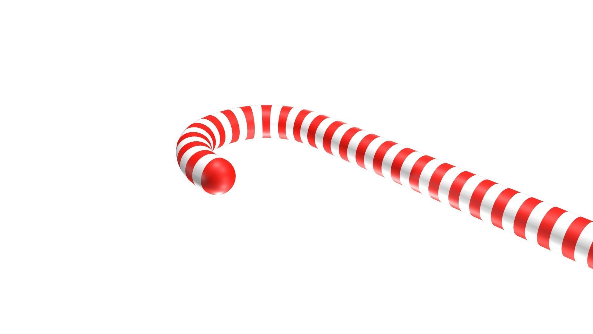Christmas Candy Cane 3D Model 3D model_8
