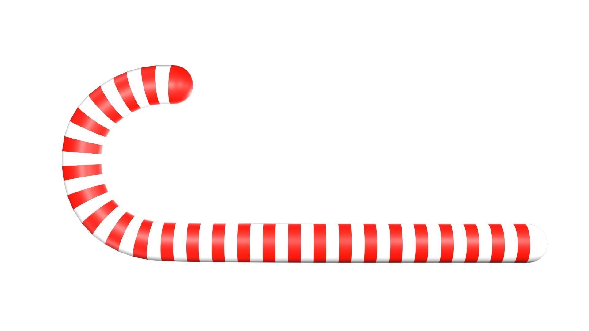 Christmas Candy Cane 3D Model 3D model_1