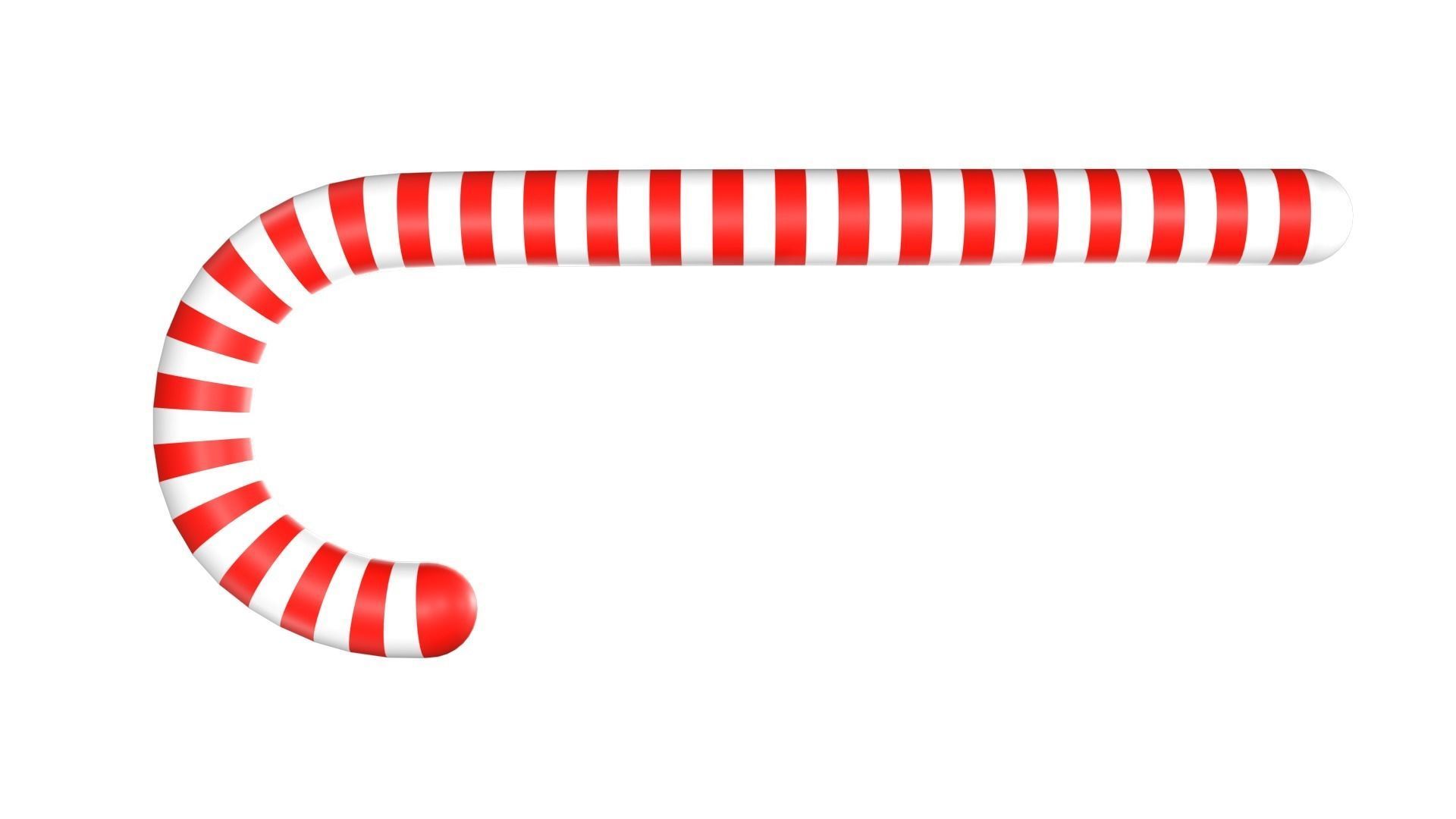Christmas Candy Cane 3D Model 3D model_2