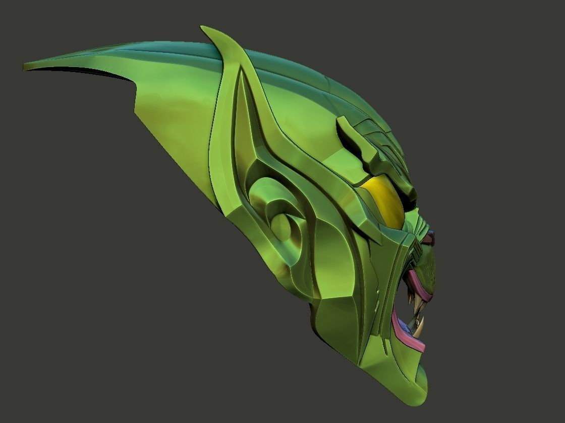 Green Grinch Goblin Christmas Mask 3D print model_3