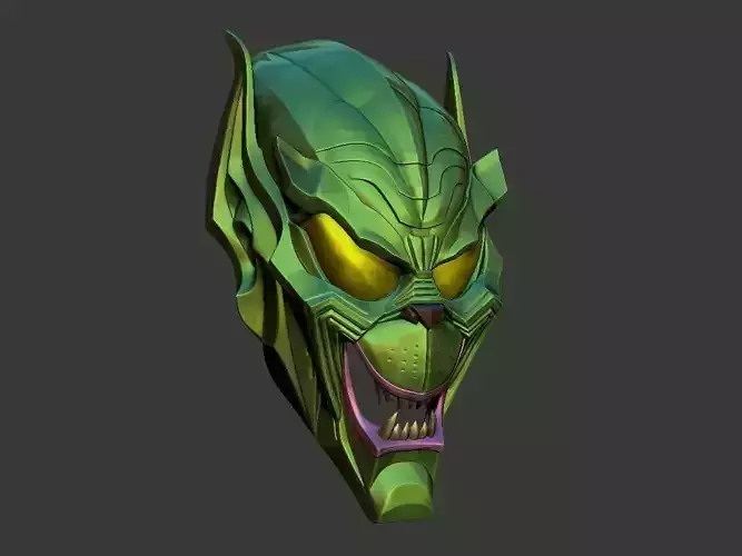 Green Grinch Goblin Christmas Mask 3D print model Green Grinch Goblin Christmas Mask 3D print model