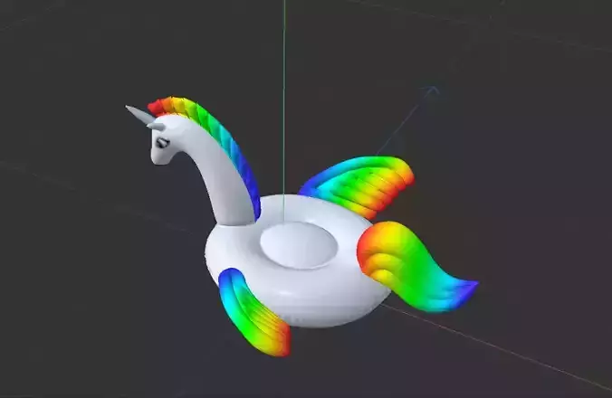 Flotador de unicornio arcoiris