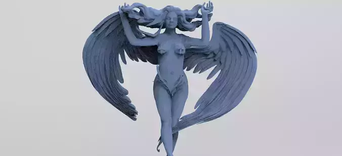 Witch Sculpture Winged   3D model