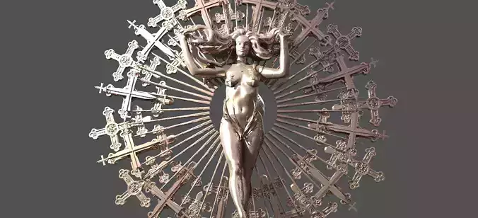 Solar Sun Witch Sculpture 1