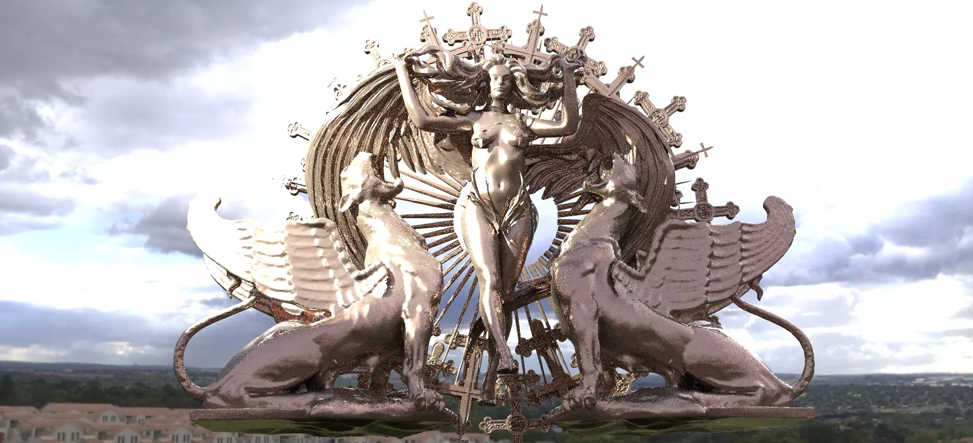 Solar Sun Anatomy Sculpture 2 3D model_0