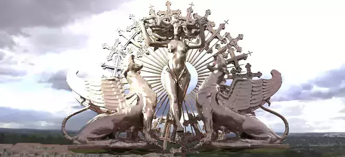 Solar Sun Anatomy Sculpture 3  3D model