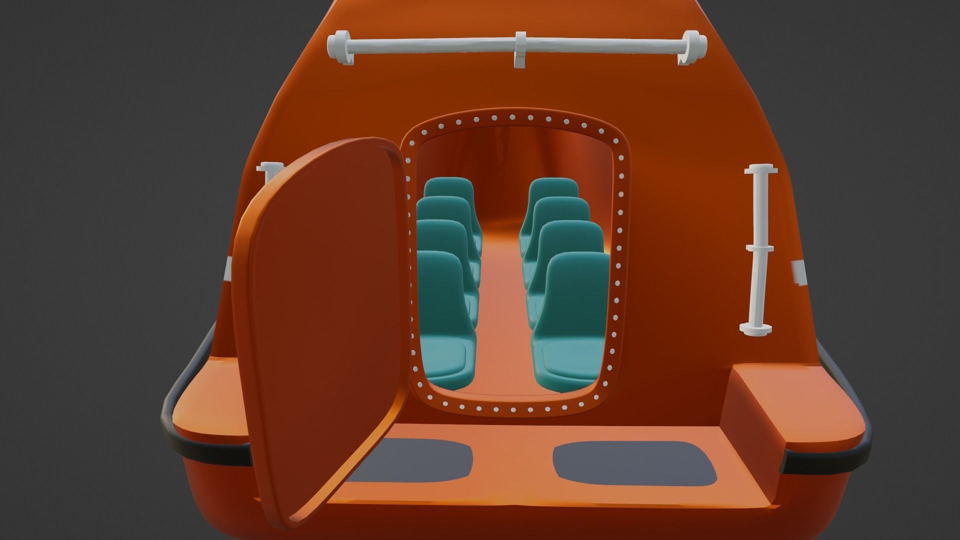 Free Fall LifeBoat 3D model_1