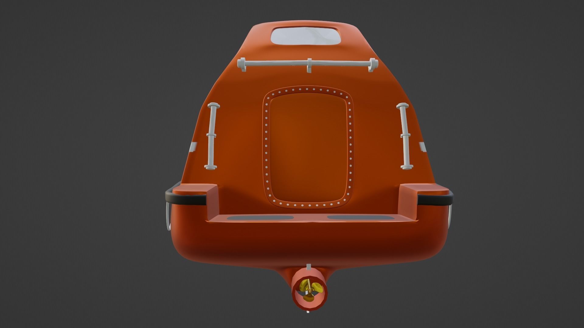 Free Fall LifeBoat 3D model_2