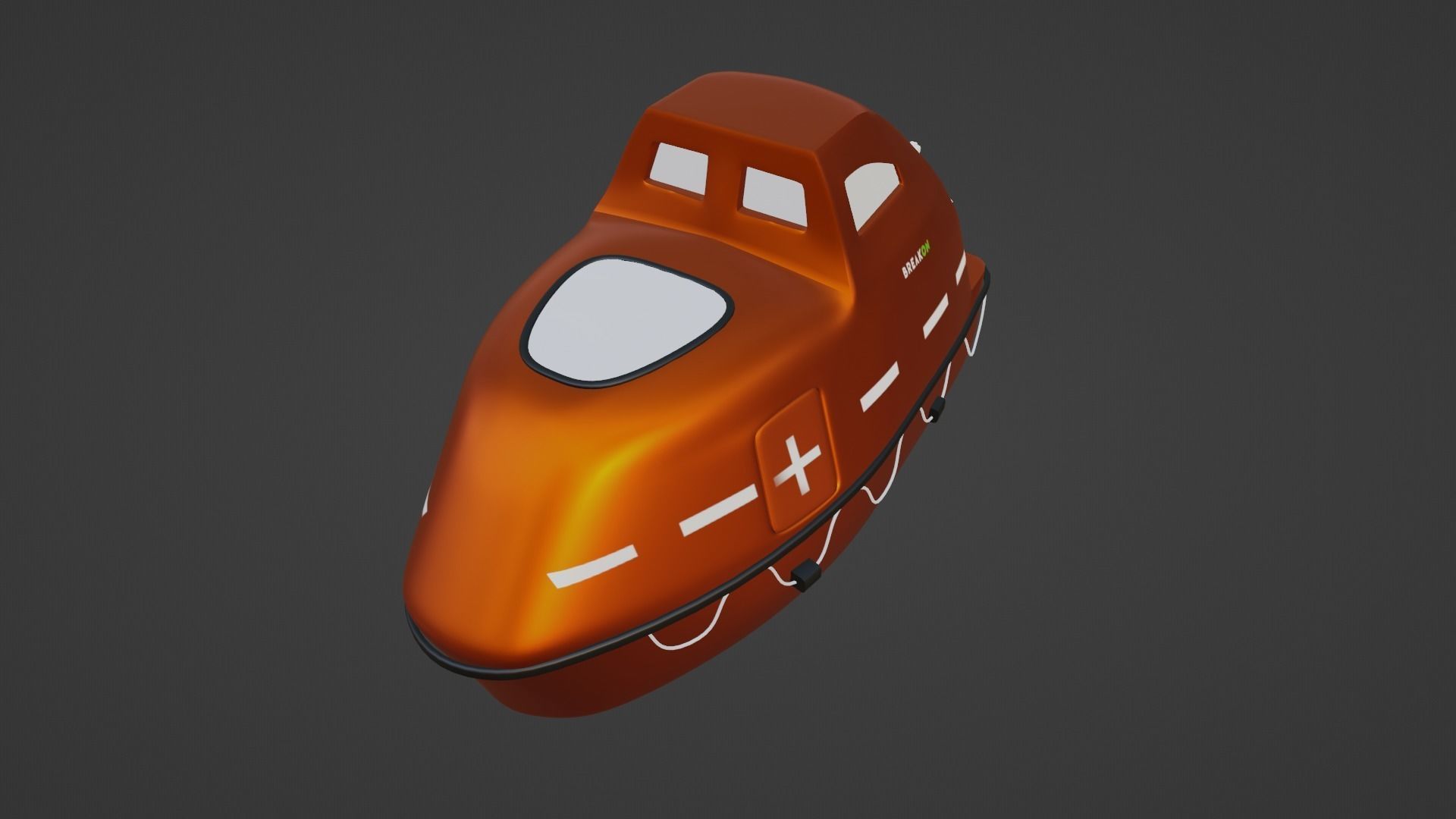 Free Fall LifeBoat 3D model_3