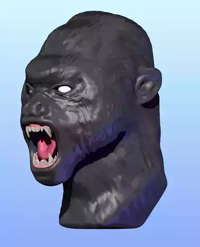 Gorilla Head Sculpt Model 3D model