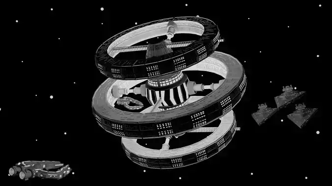 Space Station Low Poly