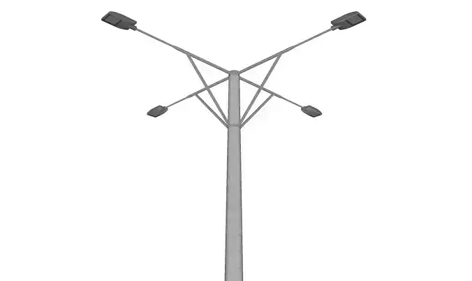 Concrete Lamp Post - Light Pole - Light Post - Street Light 11 3D model