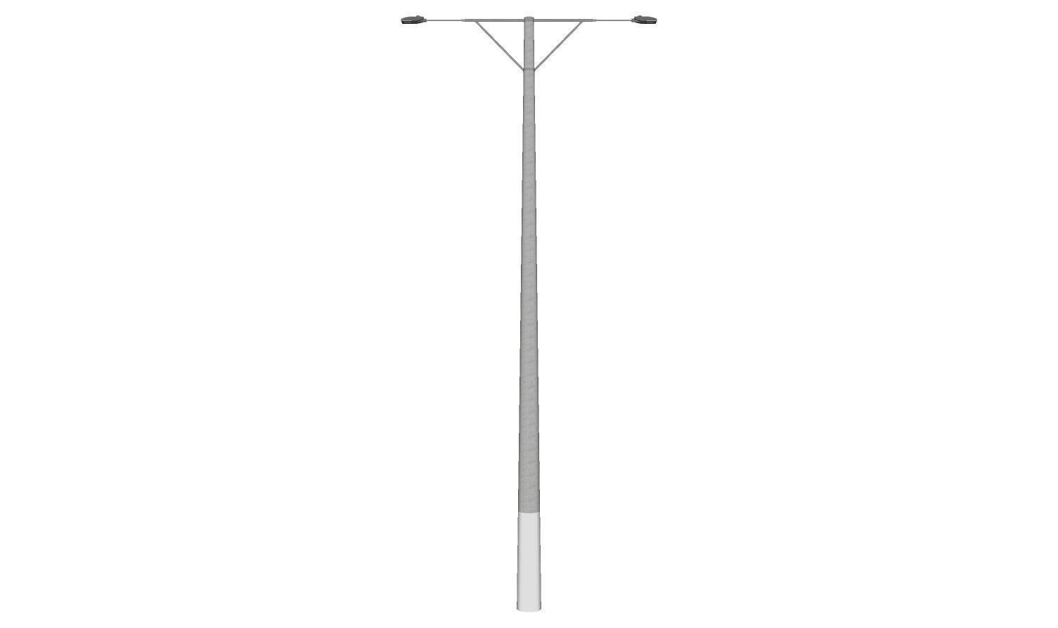 Concrete Lamp Post - Light Pole - Light Post - Street Light 12 3D model_3