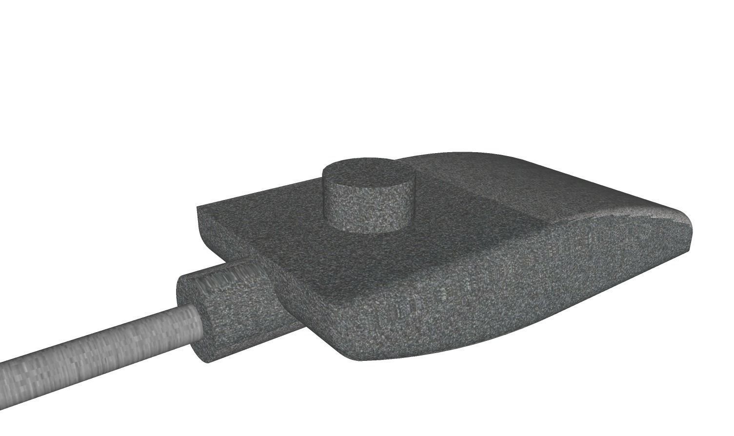 Concrete Lamp Post - Light Pole - Light Post - Street Light 12 3D model_6