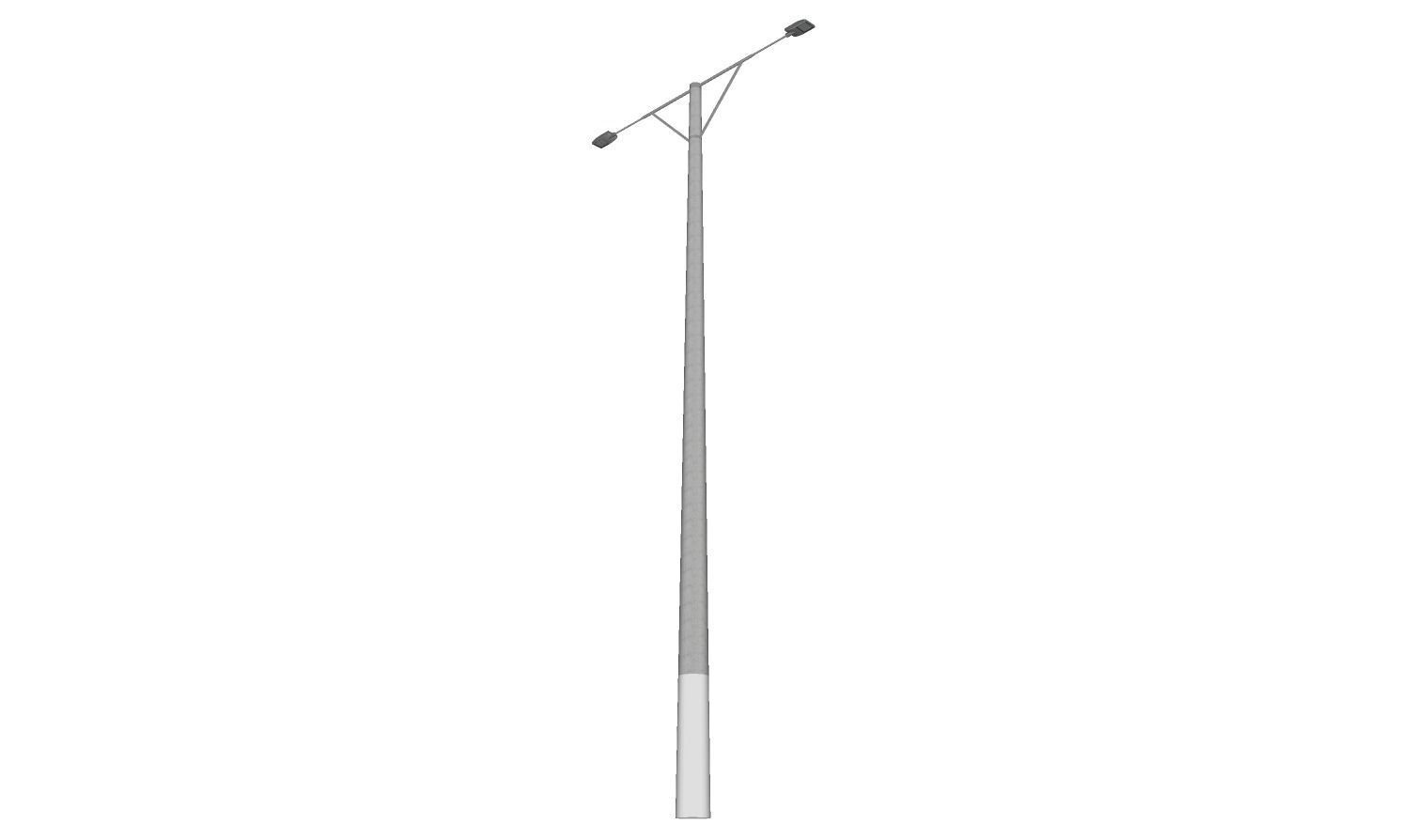 Concrete Lamp Post - Light Pole - Light Post - Street Light 12 3D model_2