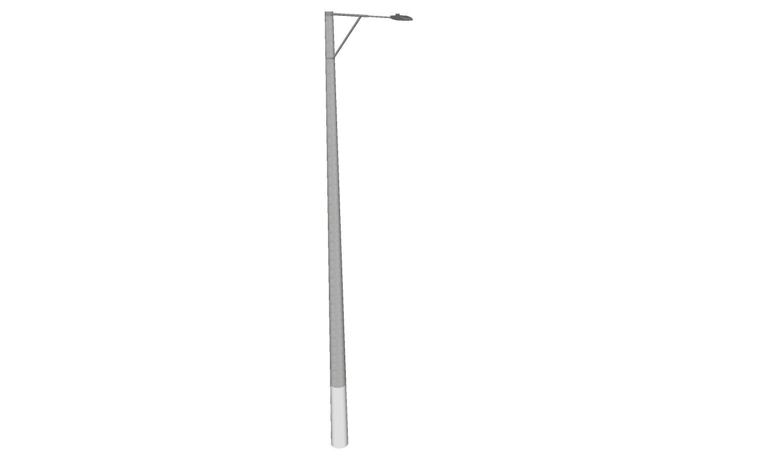 Concrete Lamp Post - Light Pole - Light Post - Street Light 13 3D model_4