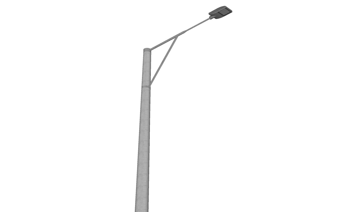 Concrete Lamp Post - Light Pole - Light Post - Street Light 13 3D model_0
