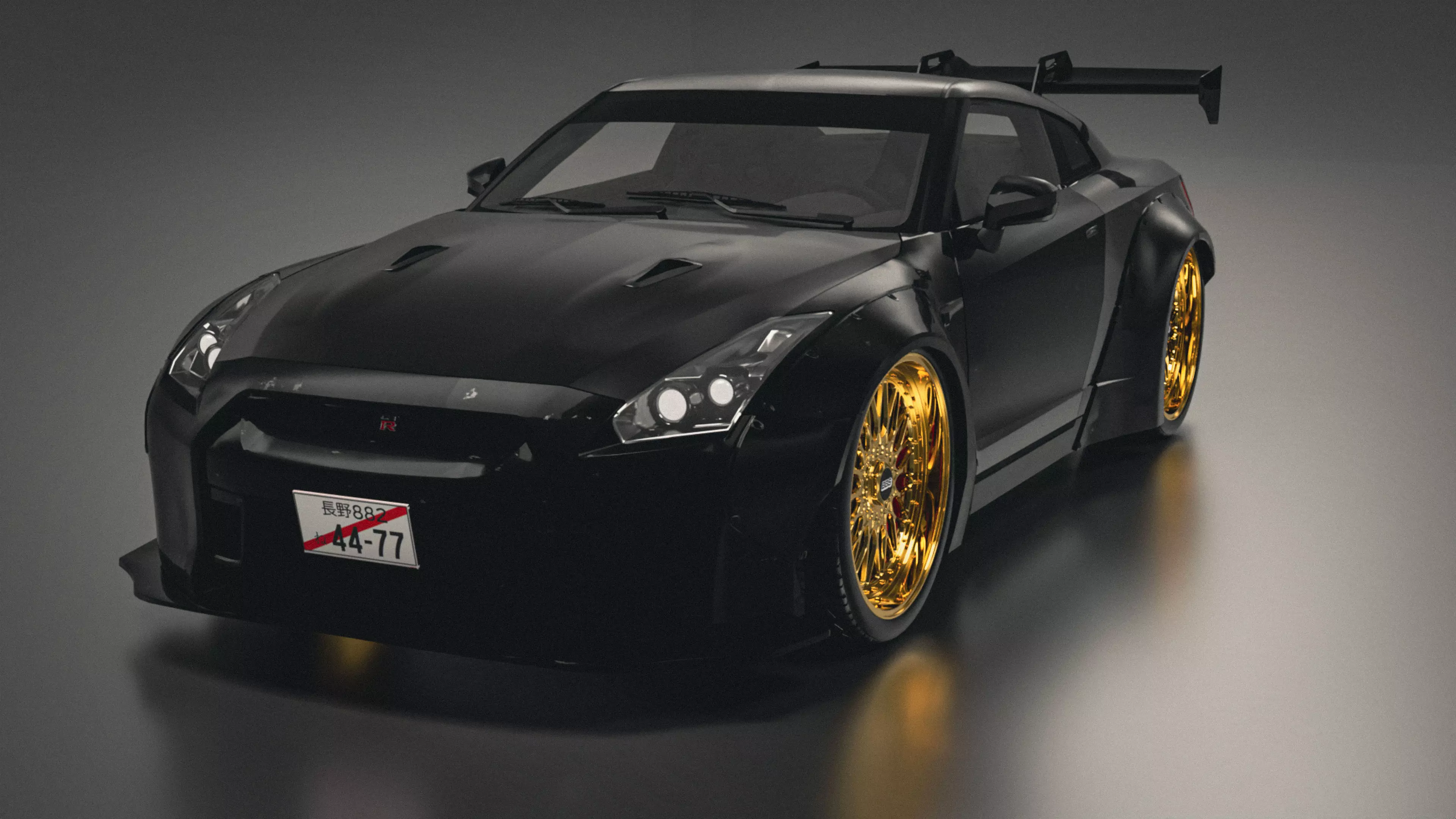Nissan GTR R35 JDM style Low-poly 3D model_0