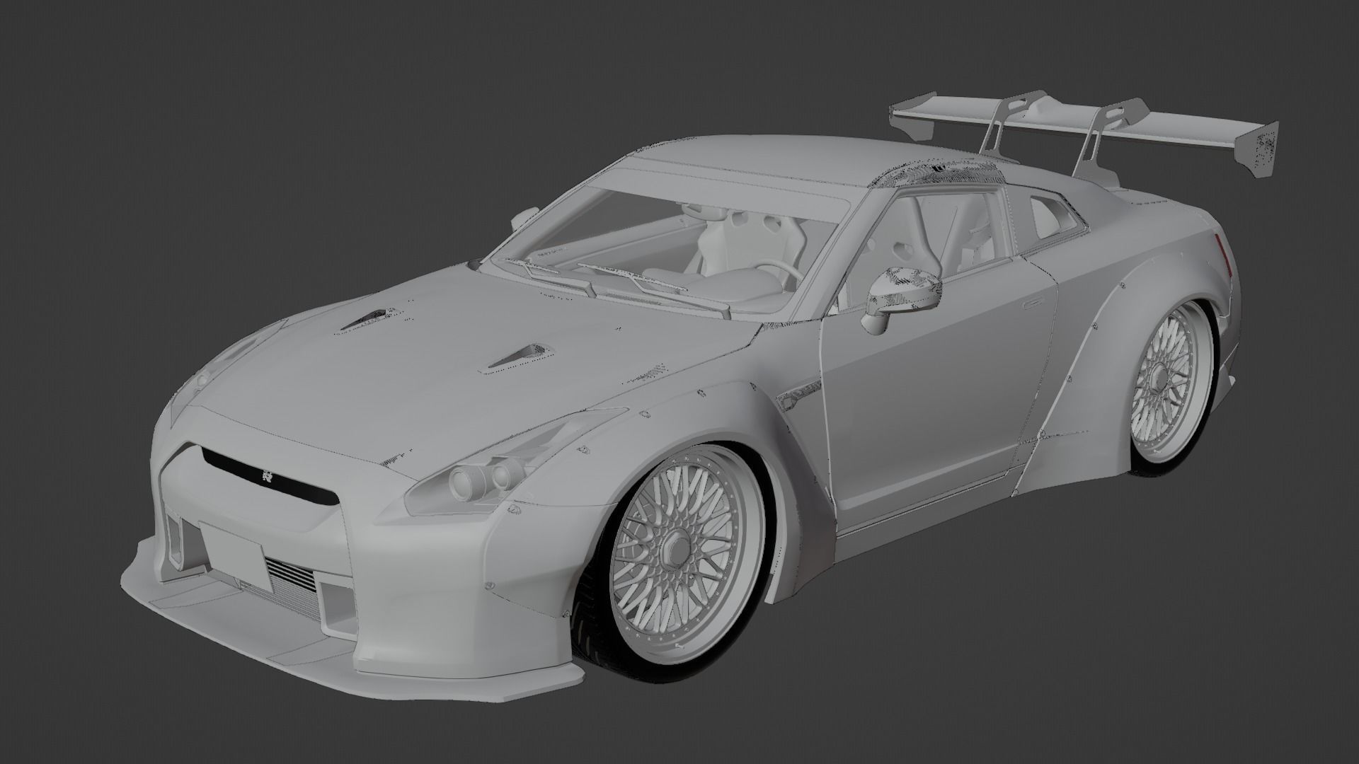 Nissan GTR R35 JDM style Low-poly 3D model_8