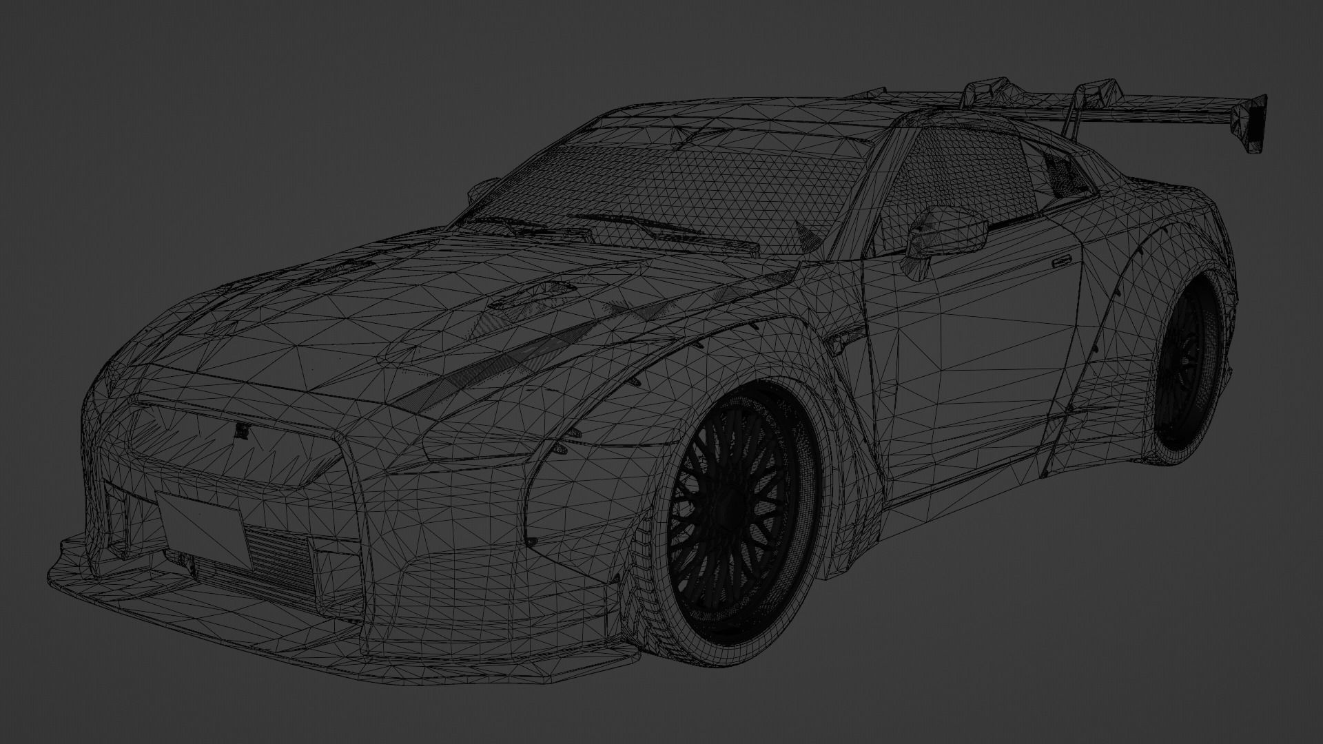 Nissan GTR R35 JDM style Low-poly 3D model_9