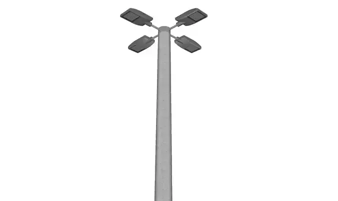Concrete Lamp Post - Light Pole - Light Post - Street Light 15 3D model