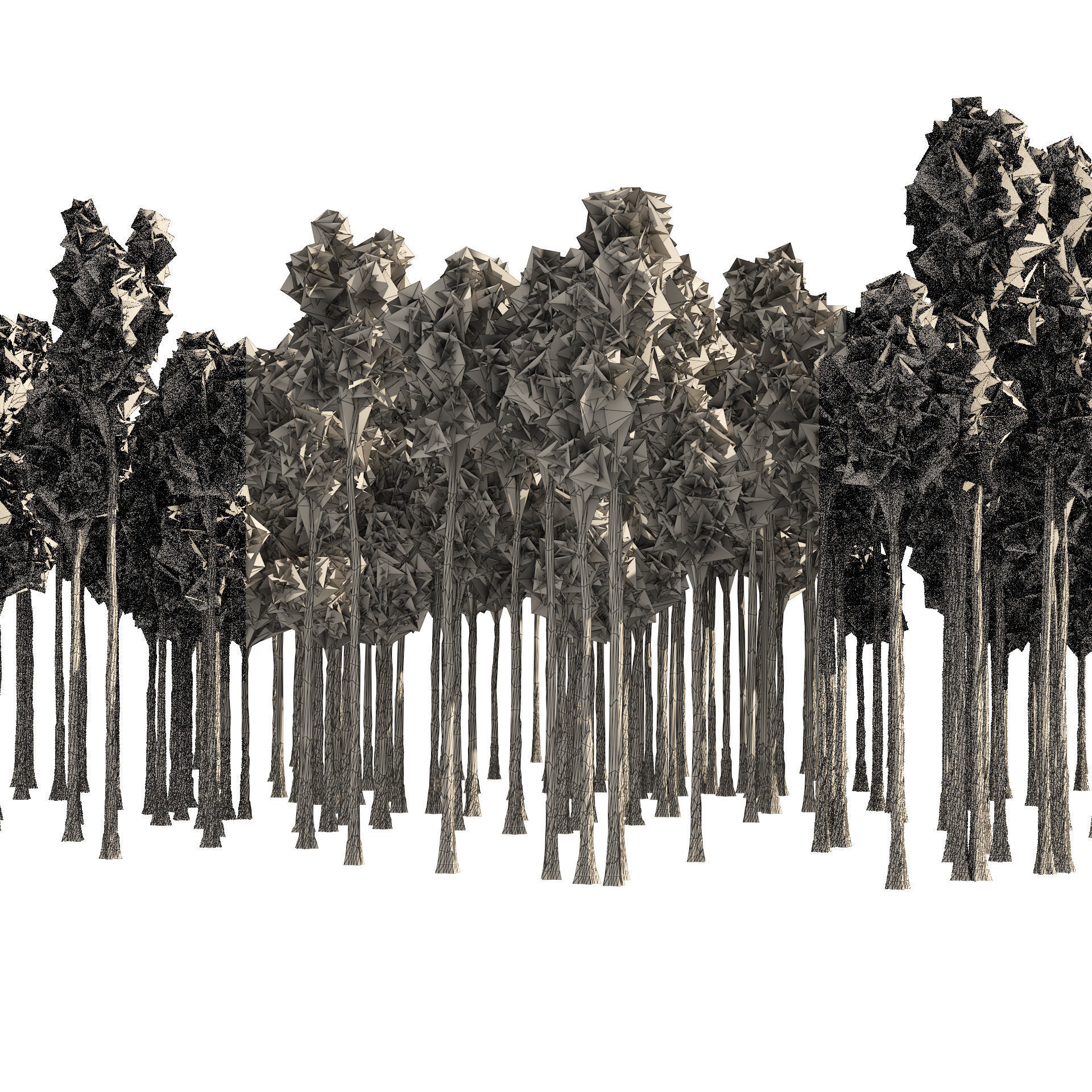 Rose gum forest tree Low-poly 3D model_7