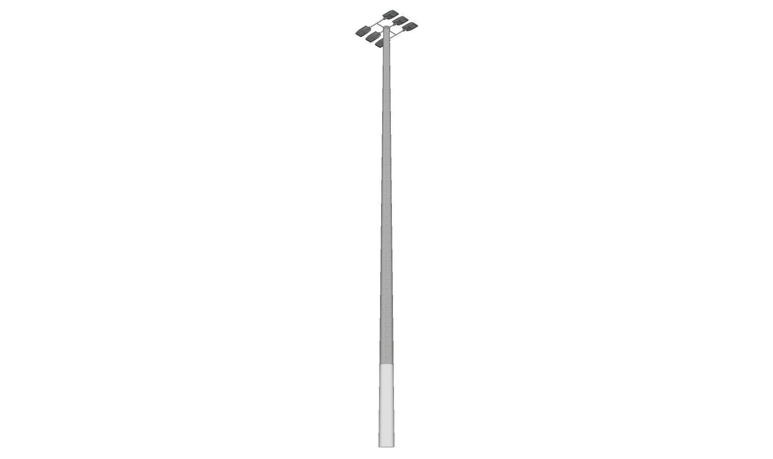 Concrete Lamp Post - Light Pole - Light Post - Street Light 16 3D model_2