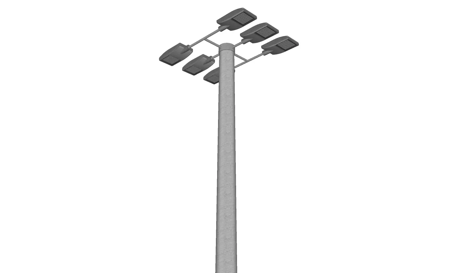 Concrete Lamp Post - Light Pole - Light Post - Street Light 16 3D model_0