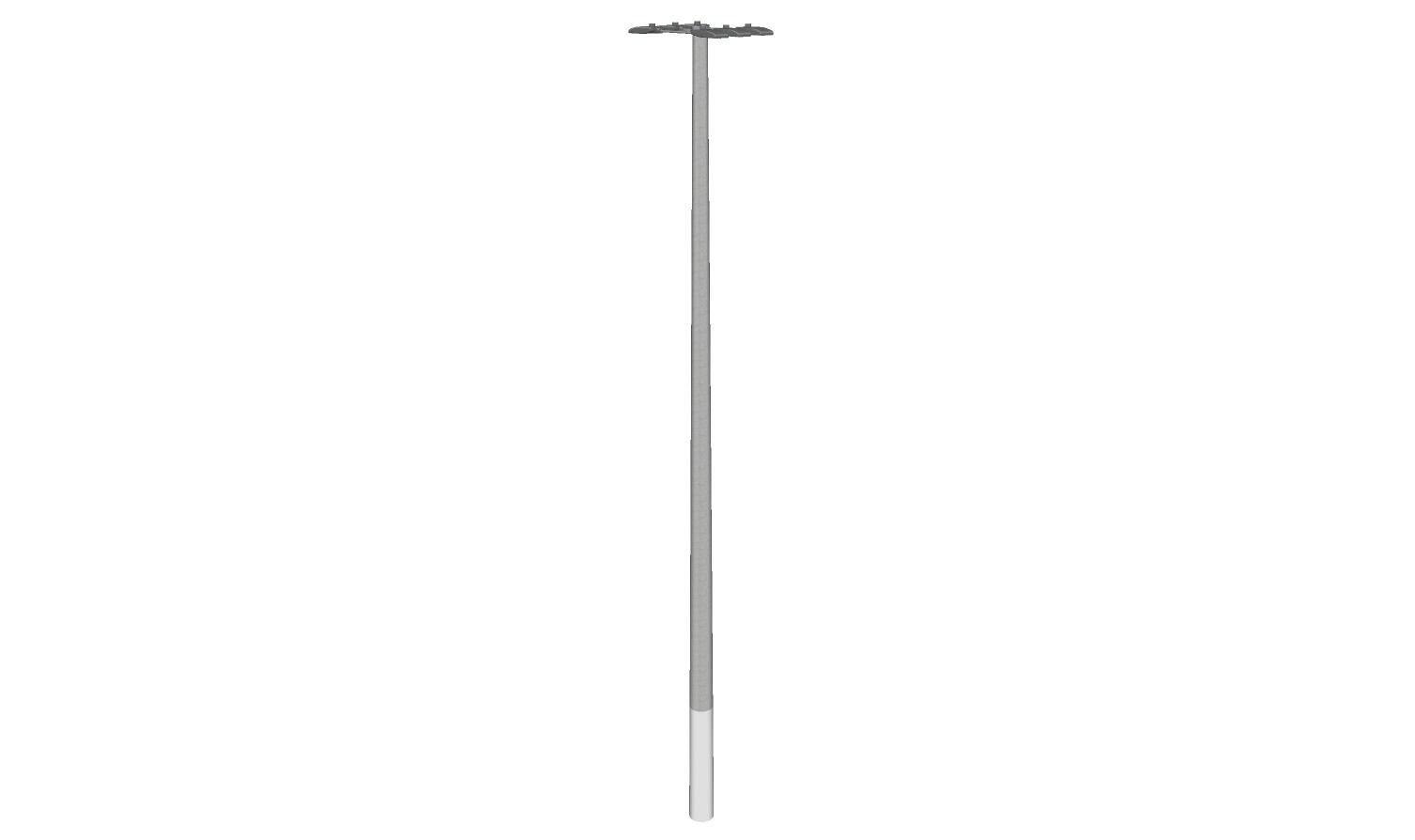 Concrete Lamp Post - Light Pole - Light Post - Street Light 16 3D model_4
