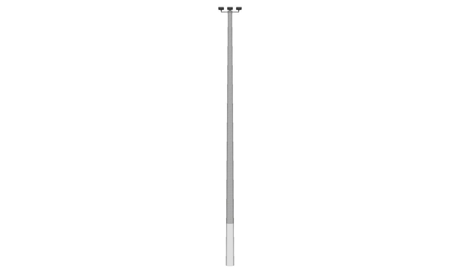 Concrete Lamp Post - Light Pole - Light Post - Street Light 17 3D model_3