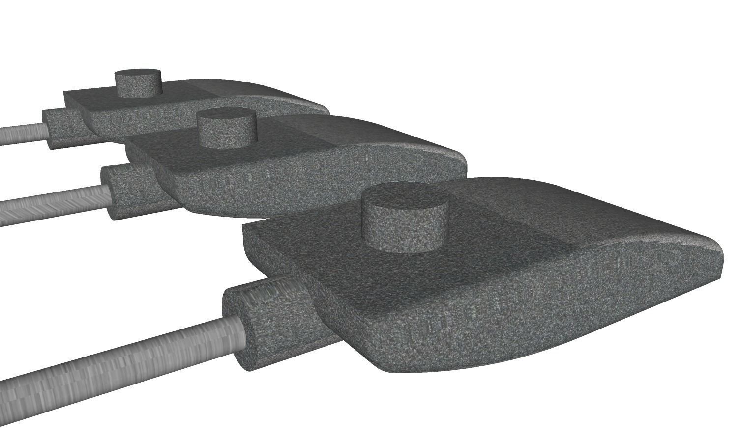 Concrete Lamp Post - Light Pole - Light Post - Street Light 17 3D model_6