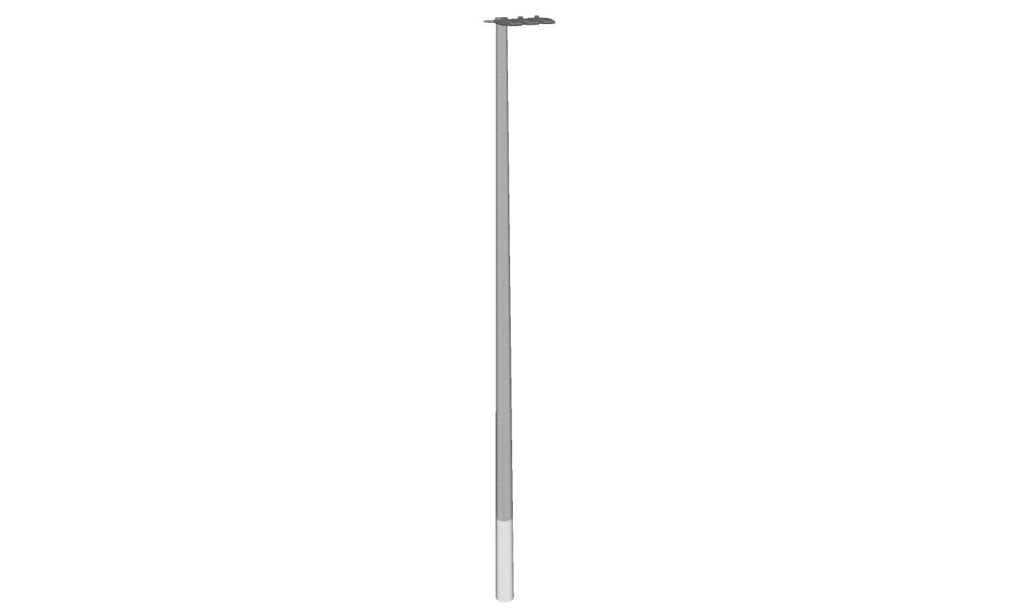 Concrete Lamp Post - Light Pole - Light Post - Street Light 17 3D model_4