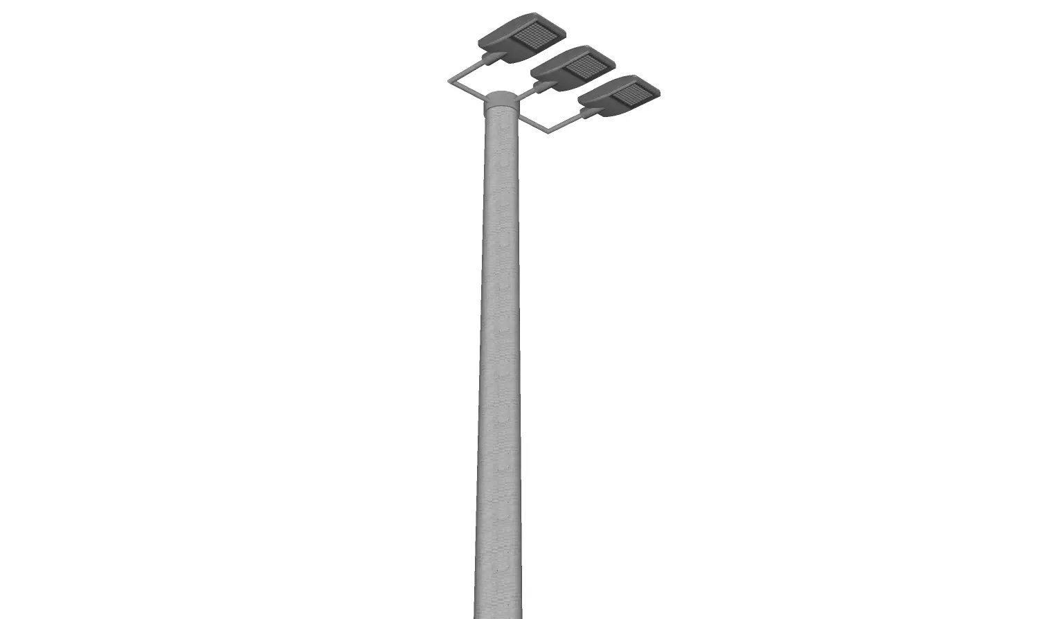 Concrete Lamp Post - Light Pole - Light Post - Street Light 17 3D model_0