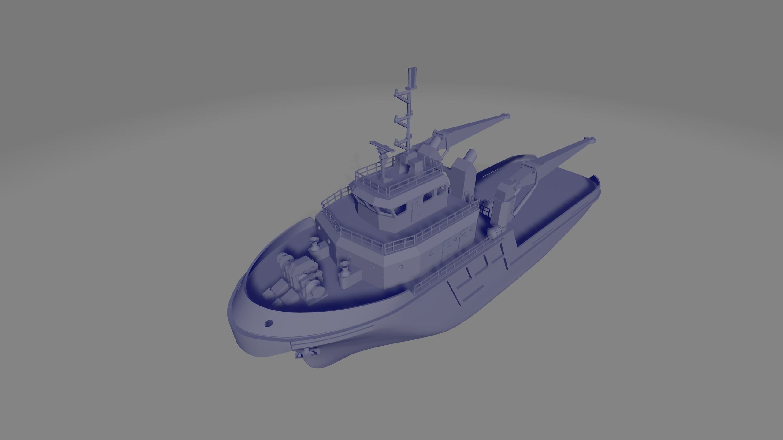 multipurpose tugboat miniature 3D print model_4