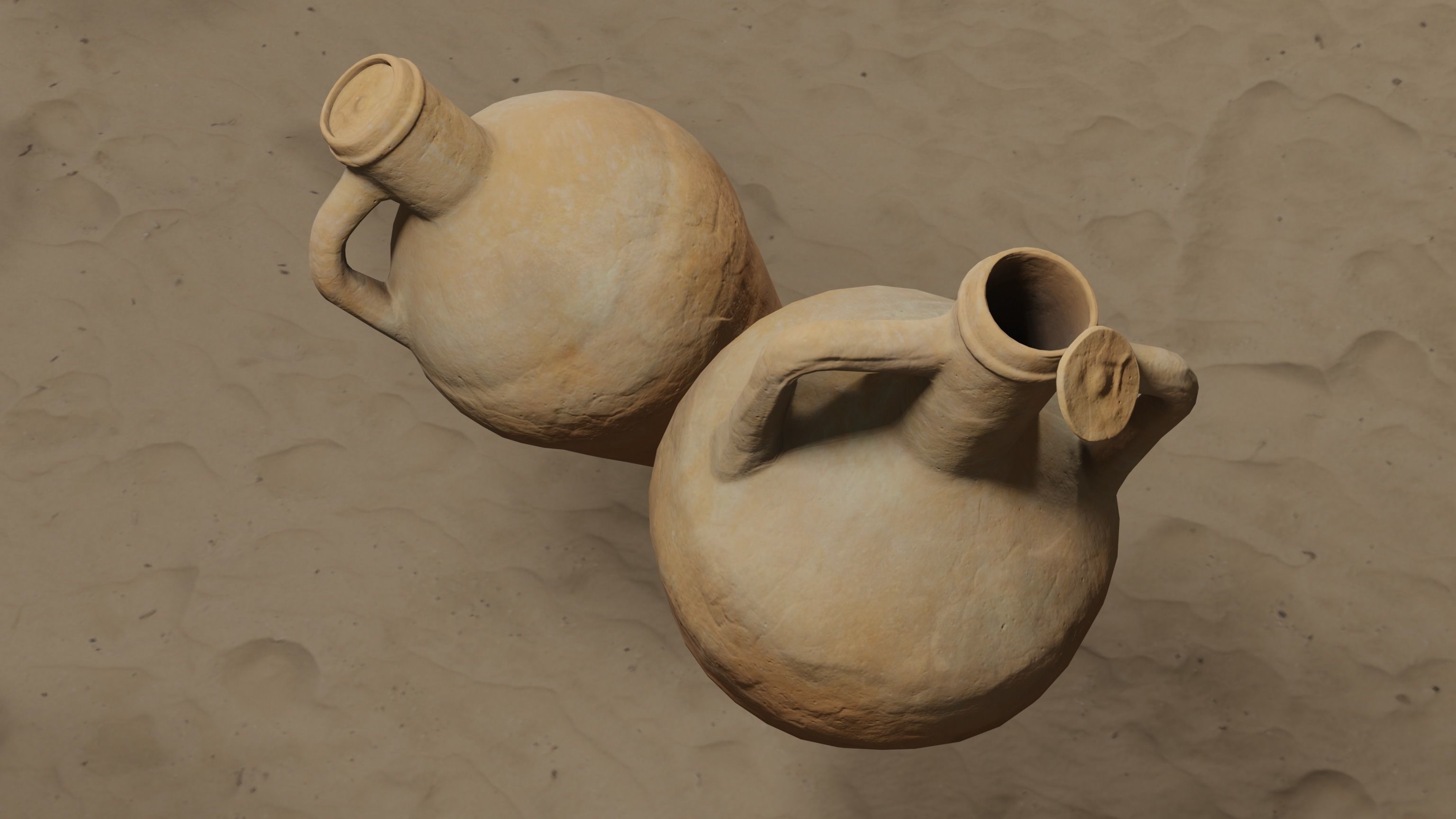 Roman-Greek Amphora Pack Low-poly 3D model_4
