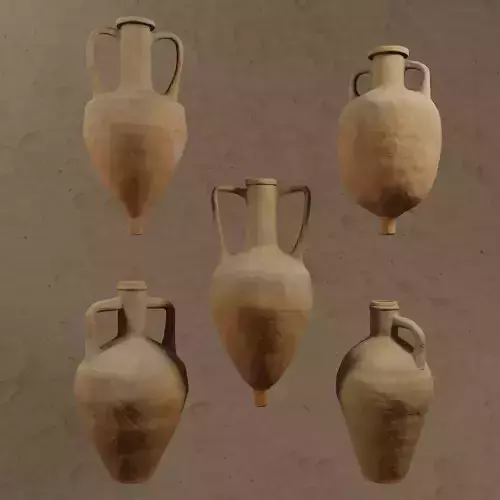 Roman-Greek Amphora Pack Low-poly 3D model
