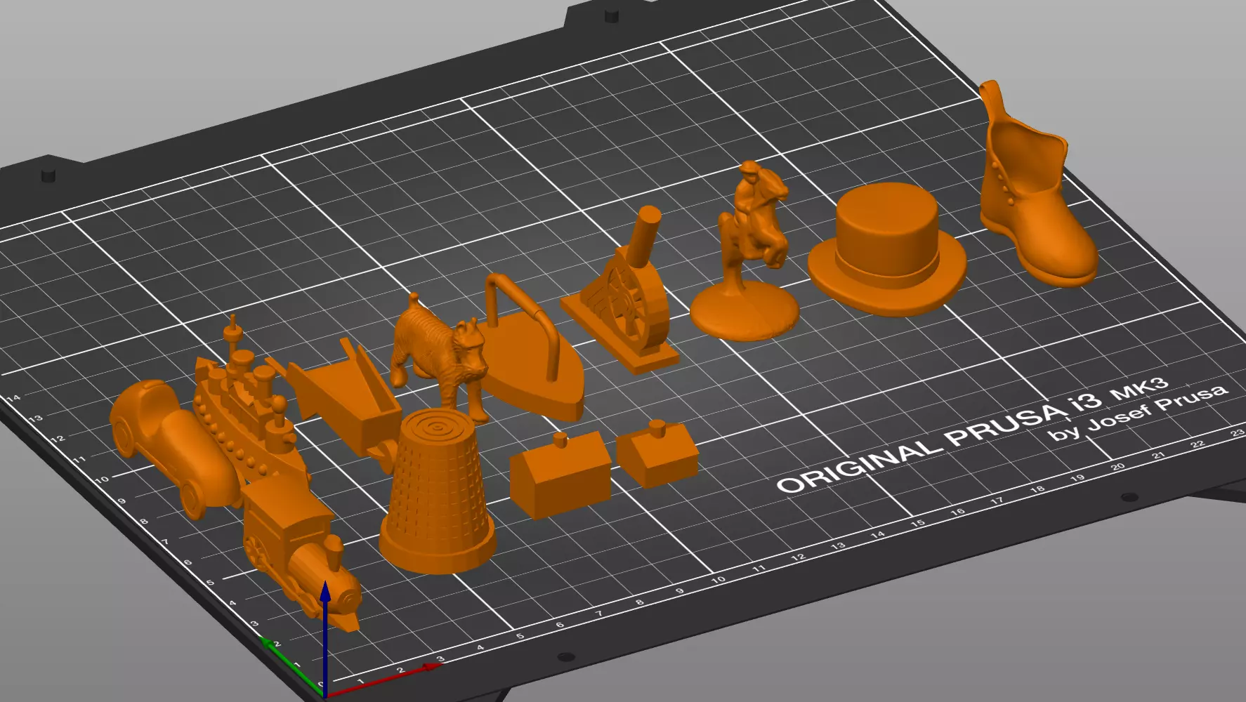 Vintage Monopoly Game Token Pieces Original 3D print model_0