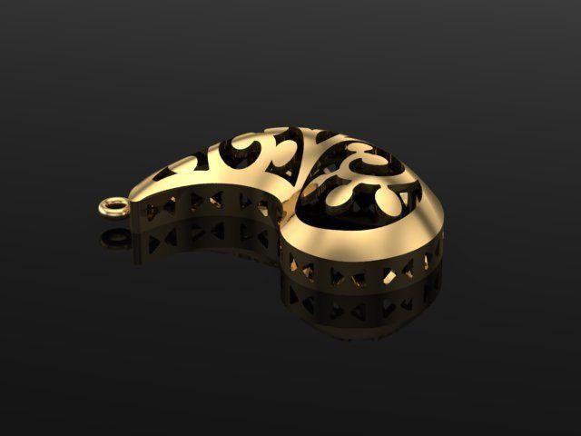 Drop Pendant 3D print model_1