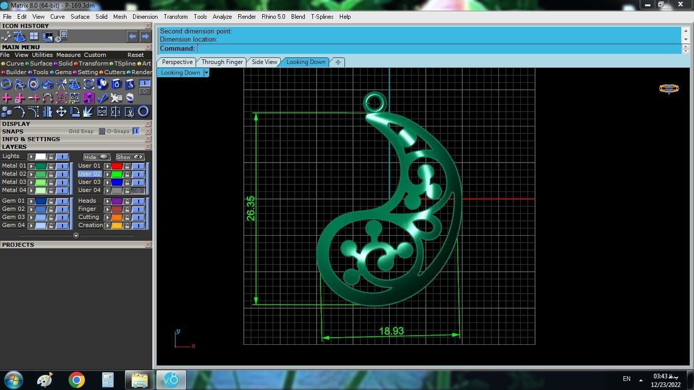 Drop Pendant 3D print model_7