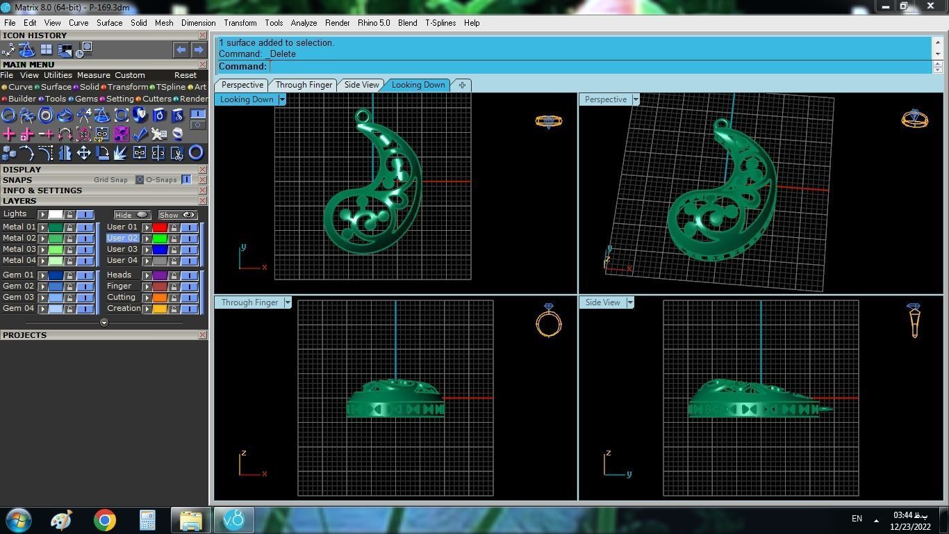 Drop Pendant 3D print model_8
