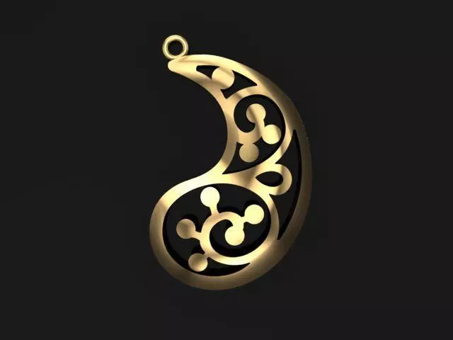 Drop Pendant 3D print model_0