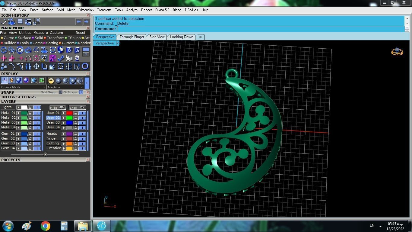 Drop Pendant 3D print model_5