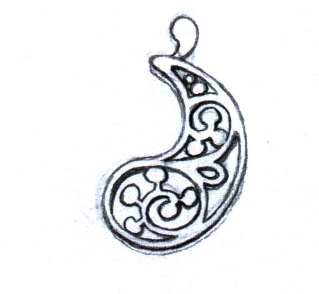 Drop Pendant 3D print model_4